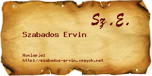 Szabados Ervin névjegykártya